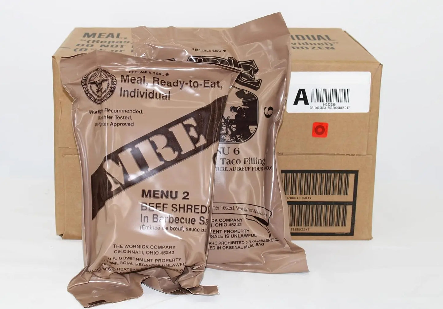 MRE Meals Ready to Eat Emergency Food Rations Long Term Storage Survival Food 12 Pack