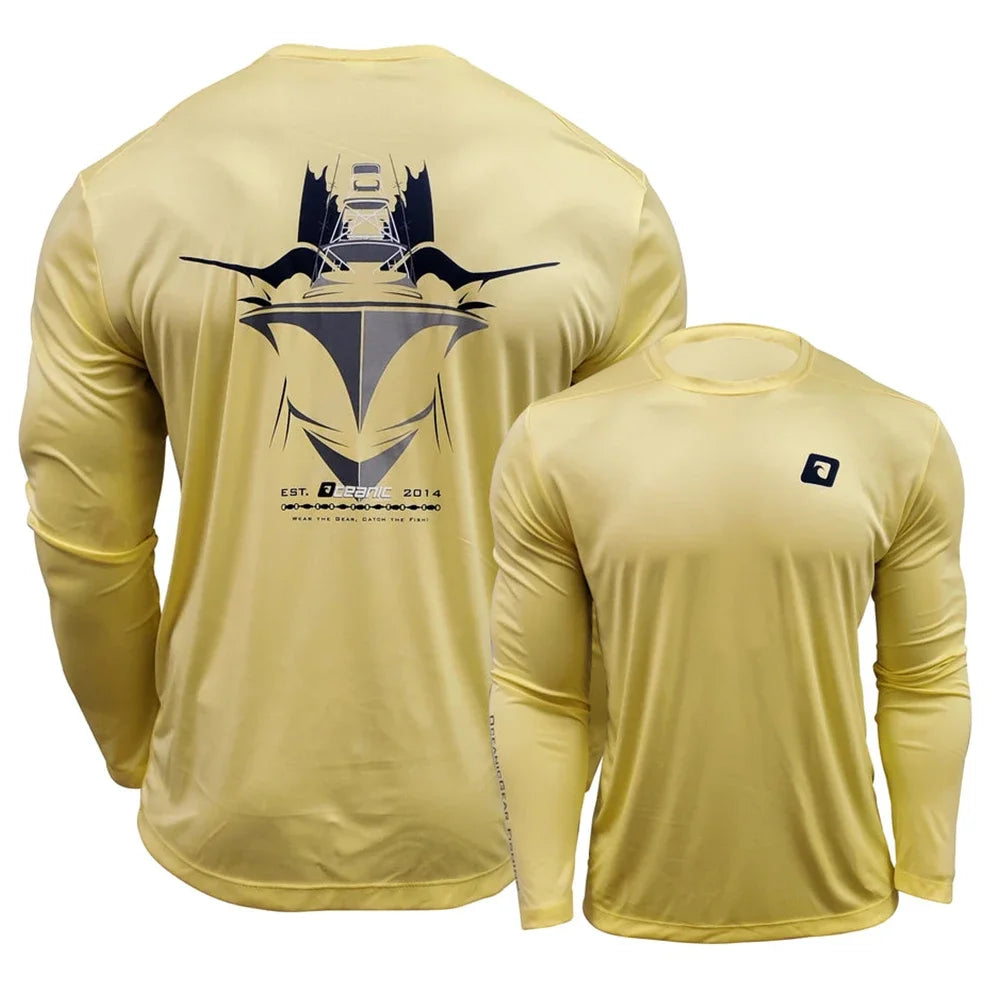 Fishing Tops Wear Sports Clothing Mens Crewneck Shirt Print Fishing Long Sleeve Uv Protection Shirt HOODY PRINT Camisa De Pesca