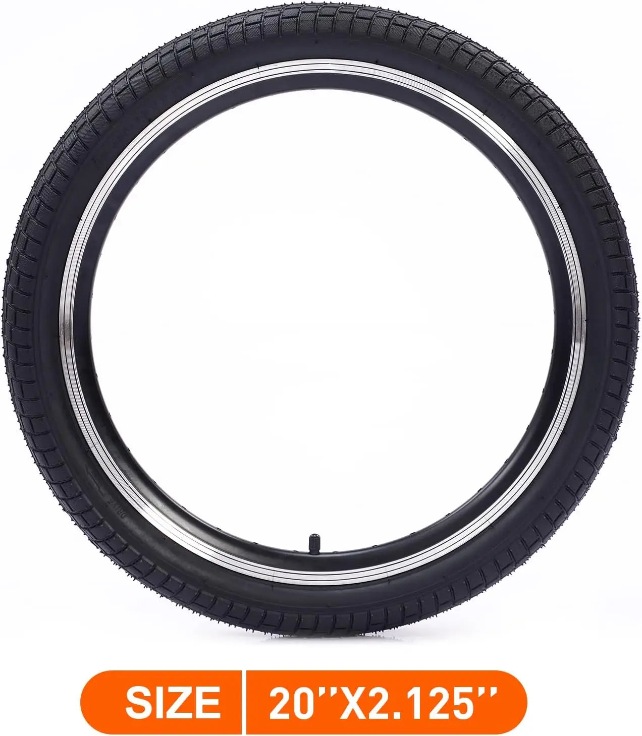 ZUKKA 20 x 2.125 Bike tire 2 Pack 20 Bike tire Kids Black Bike Tires Folding Replacement Tires Fits Most Kids Bikes,BMX Tires