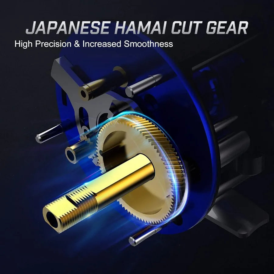 Chaos XS Baitcasting Fishing Reel with Reinforced Metal Body for Smooth and Powerful Performance in Saltwater Inshore Surf Trol