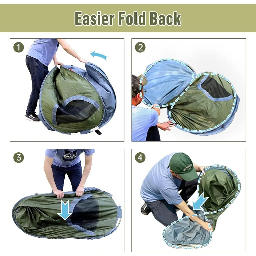 Pop-up Camping Tent: 1 Person Tent Waterproof Instant Easy Setup Outdoor Tent