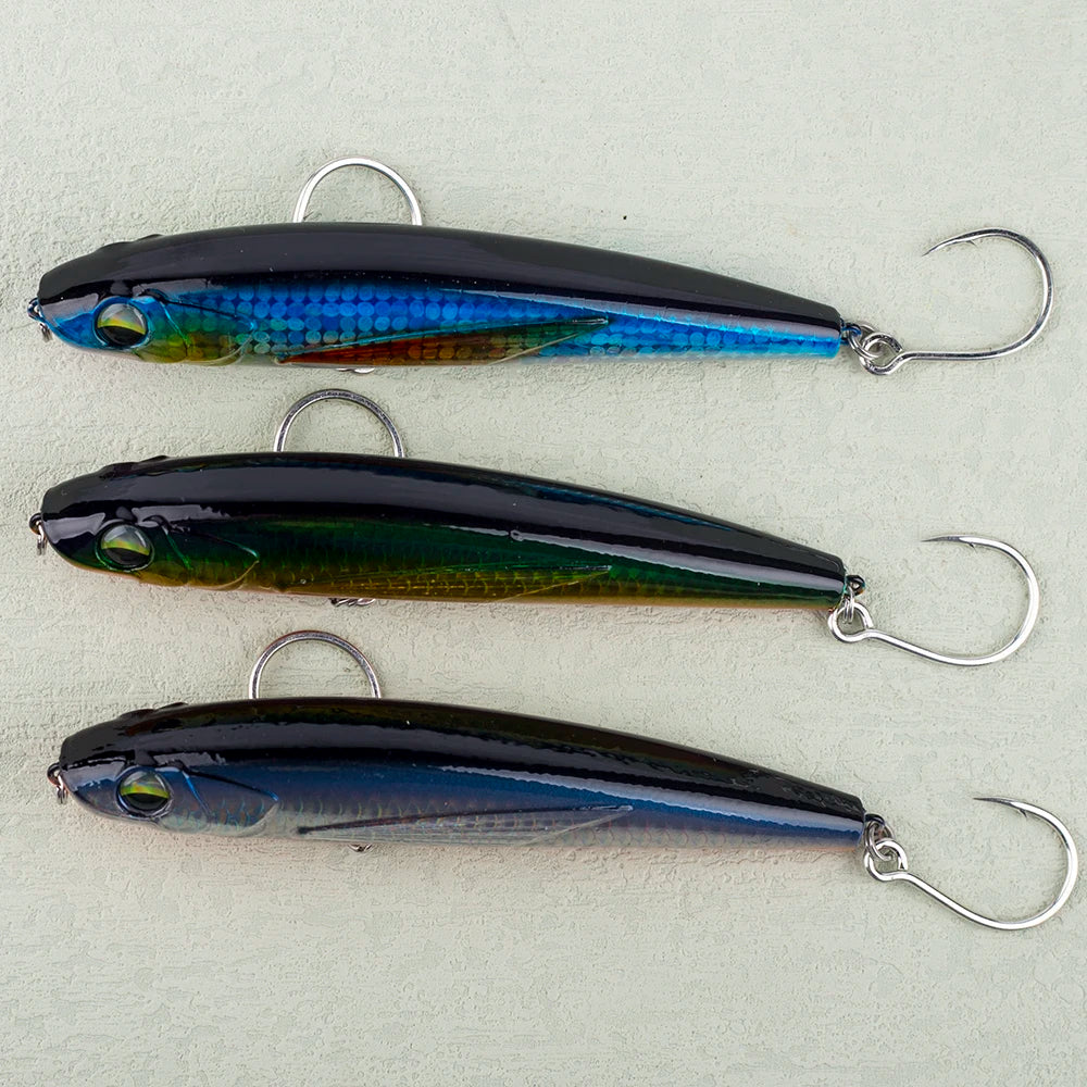 Magnisher Long Casting Sinking Pencil Baits 11.5cm 50.5g Fishing Lures Jigging Hooks Hard Bait Seafishing Artificial Wobbler