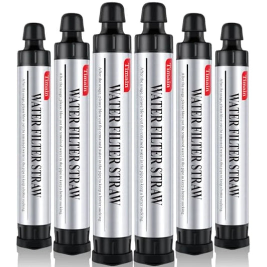 Pack -Stage FiltrationHigh Flow Rate Water Filter Straw Water Purifier Survival for Emergency Kits Travel Camping Hiking Fishin