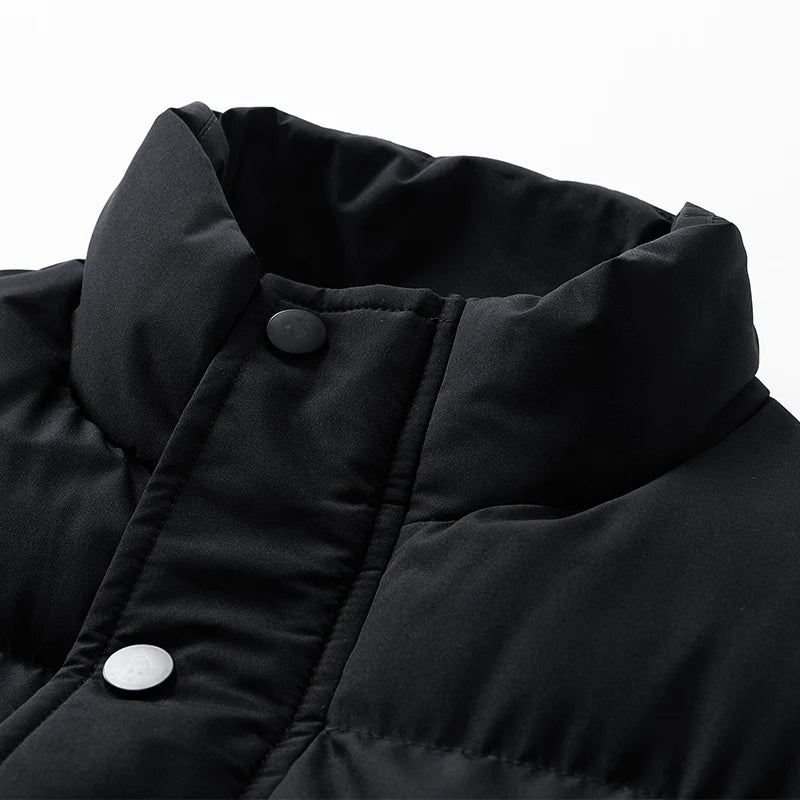 Fishing Vest Stand-up Collar Outdoor Vest Men's Down Cotton Vest Men's Autumn and Winter Thickened Coat Waistcoat Warm Vest Coat