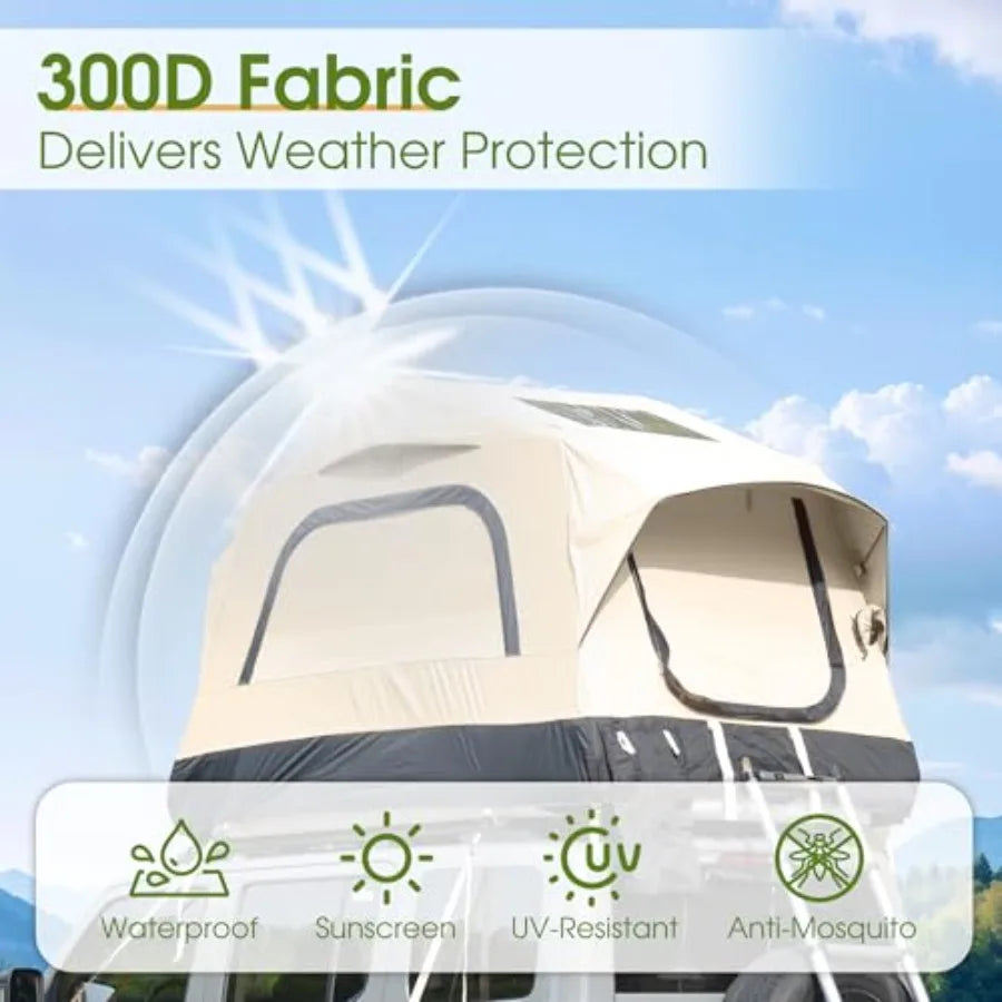 Inflatable Rooftop Tent for Car Truck 2 Person Roof Tent with Waterproof 300D Fabric Windproof Design for Overlanding and Outdo