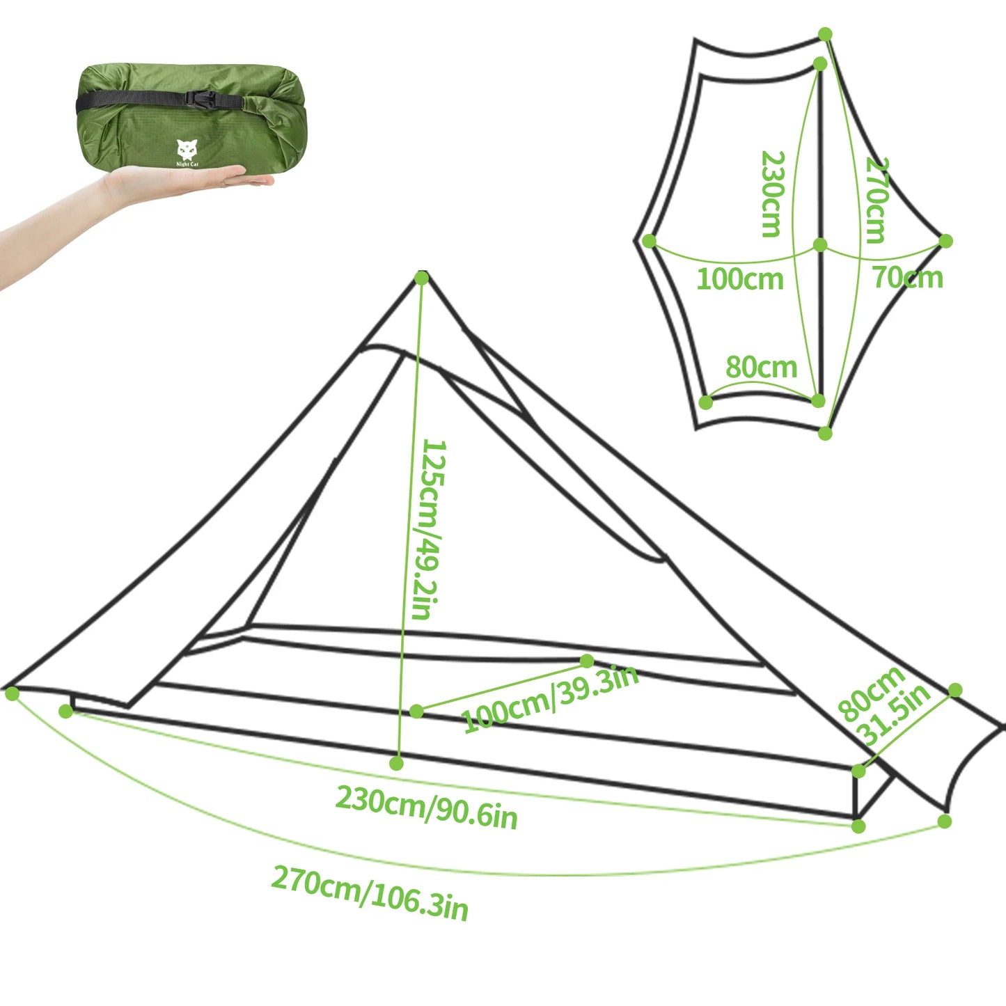 1 Person Camping Tent Ultralight Backpacking Tent Hiking Tent, Professional Backpacker, Hiker Backpacking, Just 0.95kg