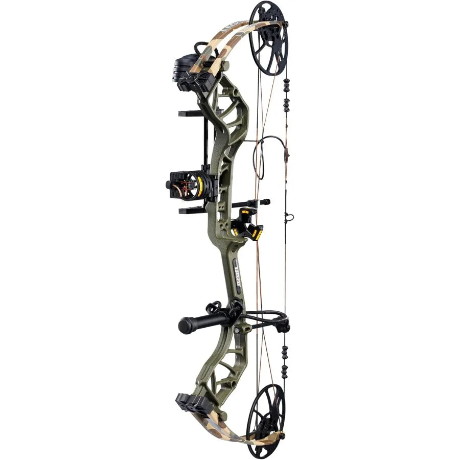 Bear Archery Legit MAXX Ready to Hunt Compound Bow Package with IMS Rest and Picatinny Sight Mounts 10-70 lb Draw Weight 14-13"