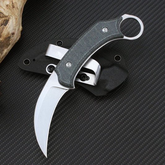Outdoor Tactical Fixed Blade Knife D2 Steel Camping Survival Hunting Knives Multipurpose Adventure Fishing Knife with Sheath