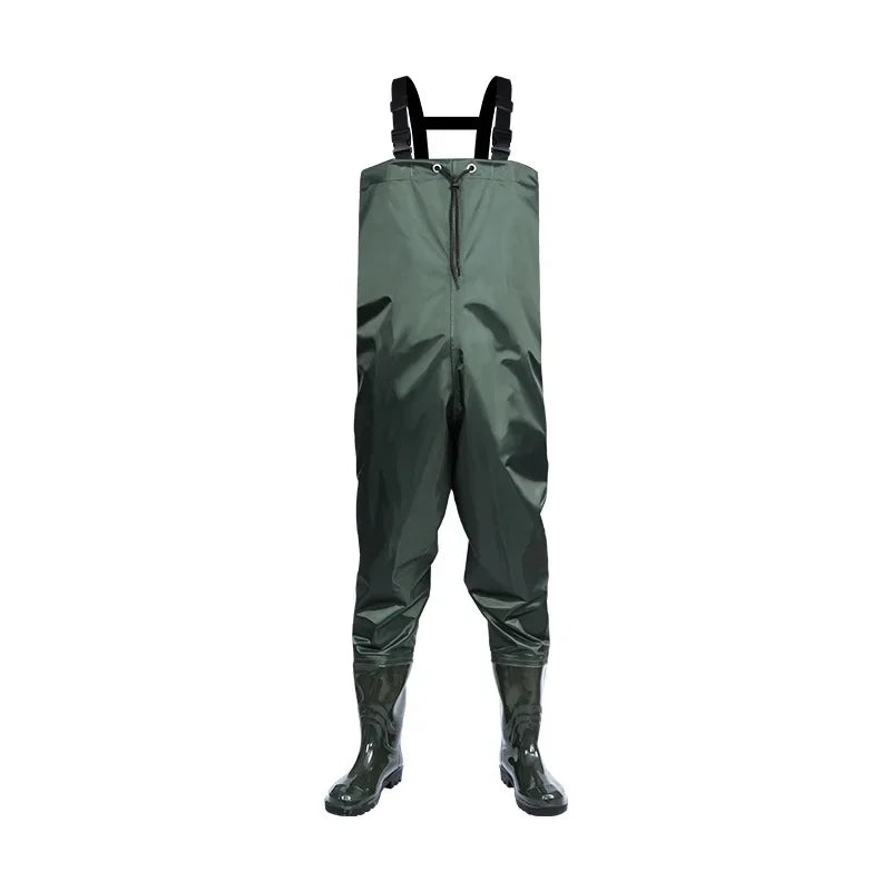 New Nylon Launching Pants Half-body Waterproof Clothes Ultra-light and Breathable Wading Clothes Rain Pants Belt Rain Shoes