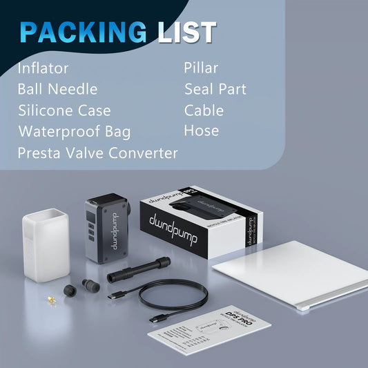 dwndpump DP5 PRO Electric Mini Bike Pump 120PSI Max with 420mAh Rechargeable Battery  LED Display Smart Bicycle Tier Inflator