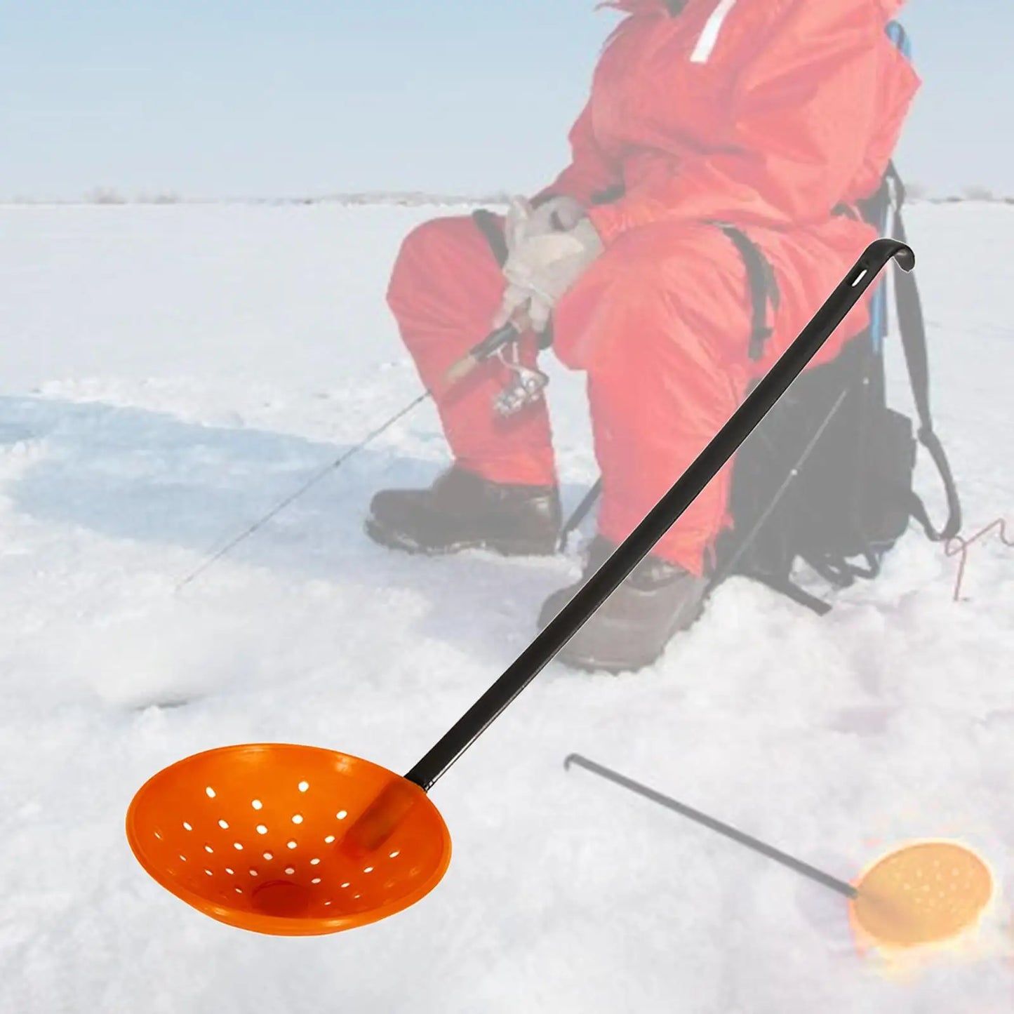 Lightweight Ice Fishing Skimmer Spoon Fish Scoop Net for Winter Fishing Tool and Ice Box Use