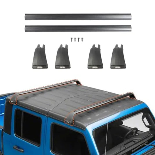 Universal Roof Rack Cross Bars for Jeep Wrangler JK JL Gladiator JT 20072025 4Door Hard Top Compatible with Kayak Watercraft Ca