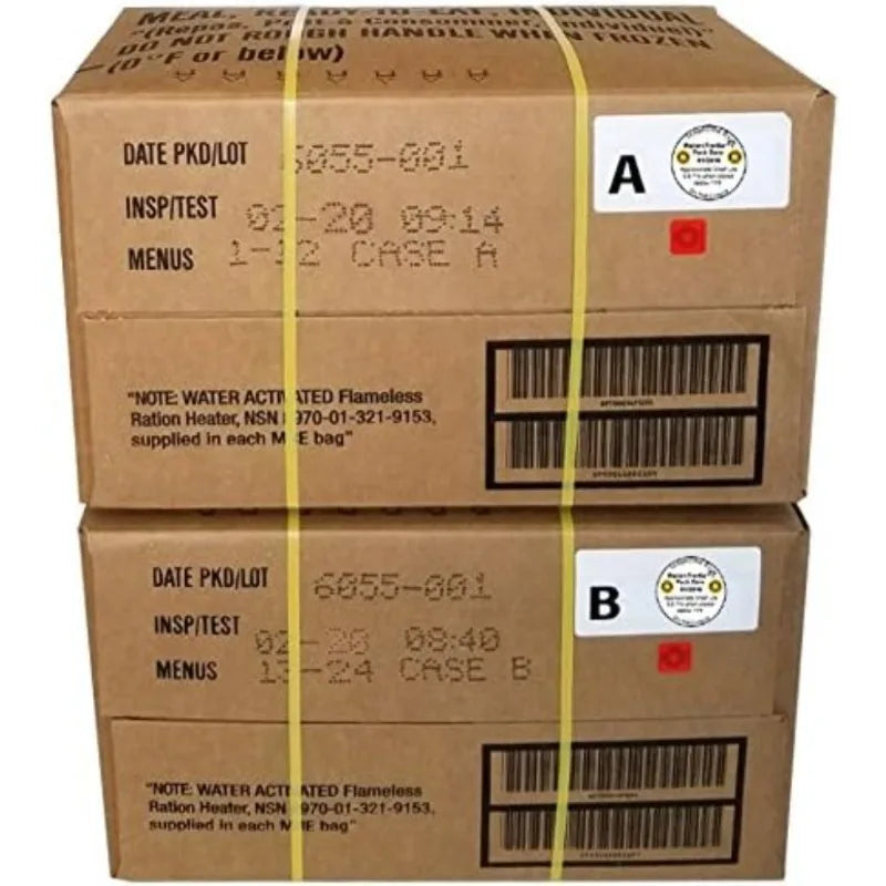 HOME.Discounted price.Military Surplus MRE Meal Ready to Eat 24 Meals Case Inspection Date 2020