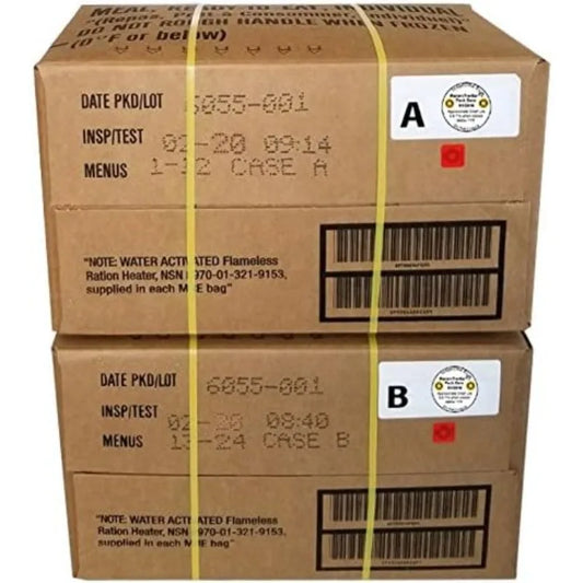 HOME.Discounted price.Military Surplus MRE Meal Ready to Eat 24 Meals Case Inspection Date 2020
