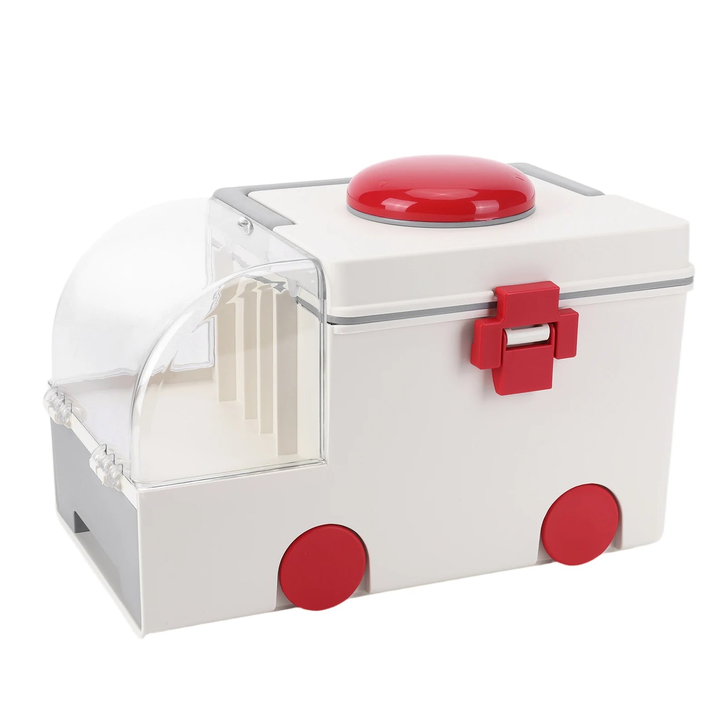 Car-Shaped Household Medicine Box Large Capacity Home Medicine Organizer Wear Resist Plastic First Aid Kit for Room Decor