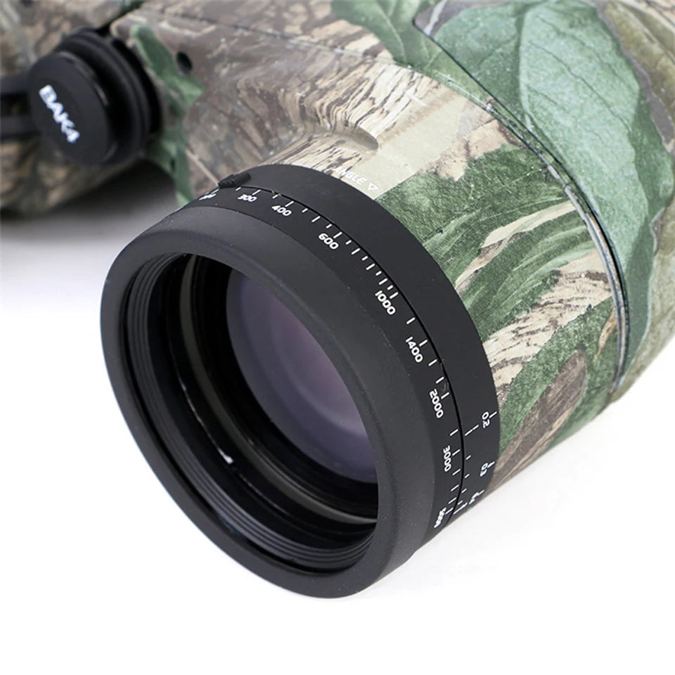 Boshile 10X50 Professional Telescope Military Marine Waterproof Binoculars Night Vision HD BAK4 Rangefinder Distance For Hunting