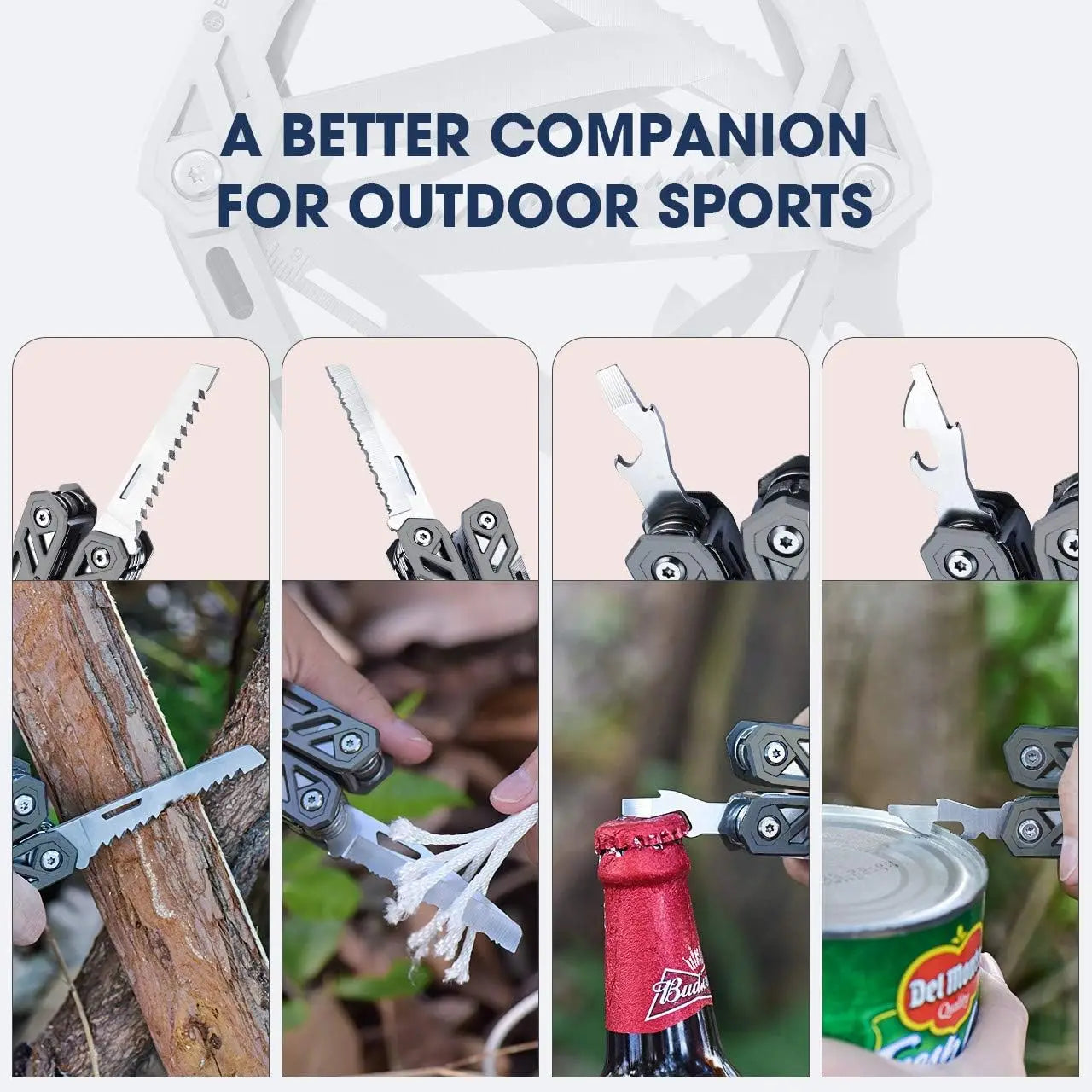 Christmas Gifts for Men, 21-in-1 Stainless Steel Multitool with Pocket Knife, EDC Survival Tool for Camping, Fishing, Repair