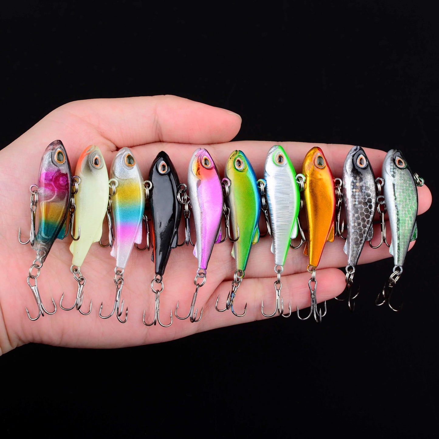 1Pc Mini VIB Fishing Lure Vibration Artificial Baits Winter Ice Fishing Wobblers Bass Crankbait Fishing Tackle
