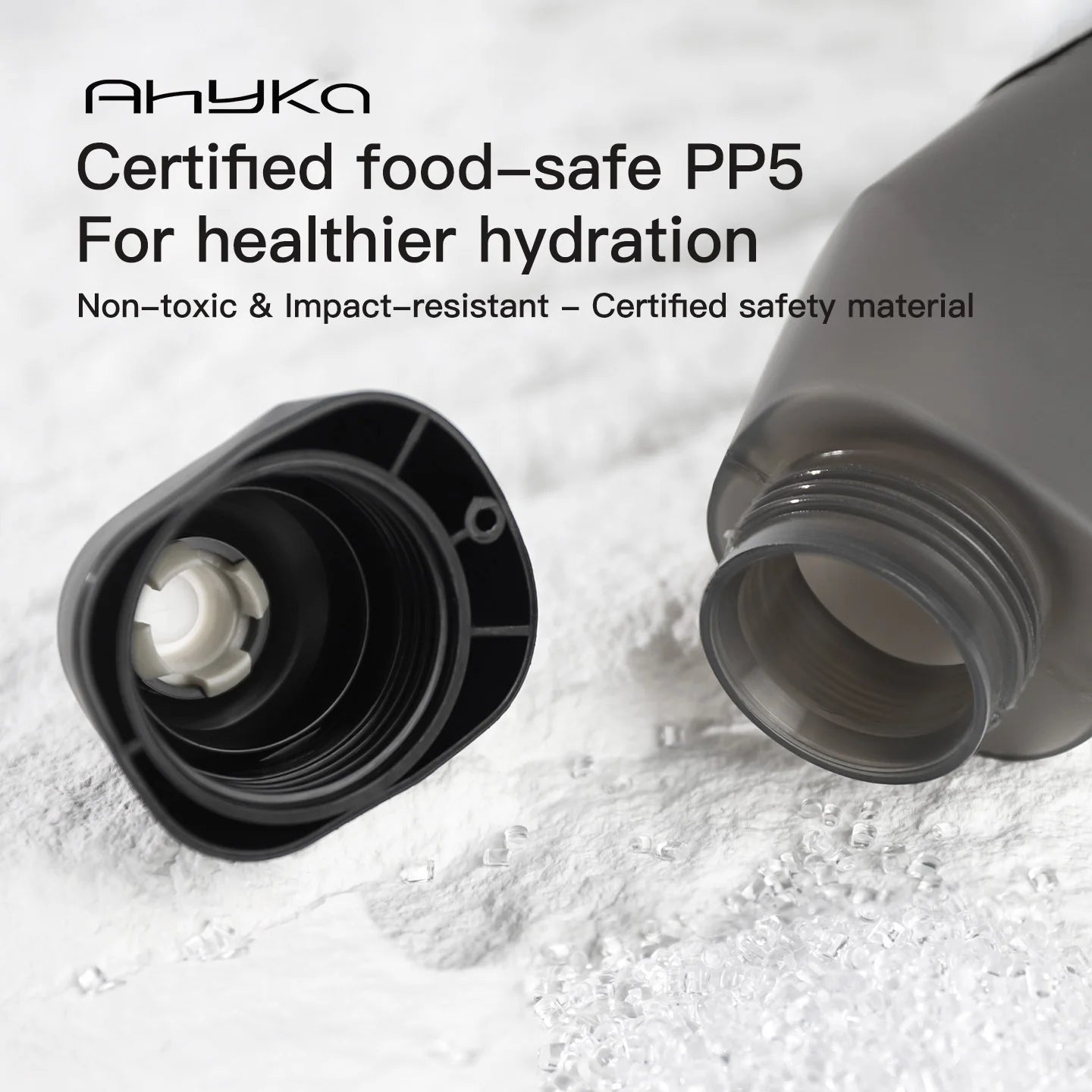 AhyKa Aerodynamic Bike Water Bottle Set 600ml Lightweight Road Bike Cycling Water Bottle Squeeze to Drink Design