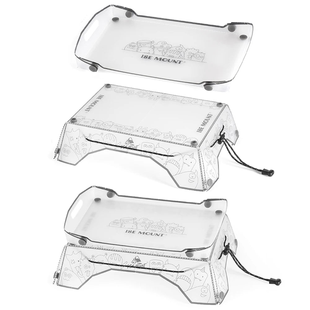 Folding Camping Table Ultralight Small Backpacking Table Portable Outdoor Fishing Furniture Multifunctional for BBQ Picnic