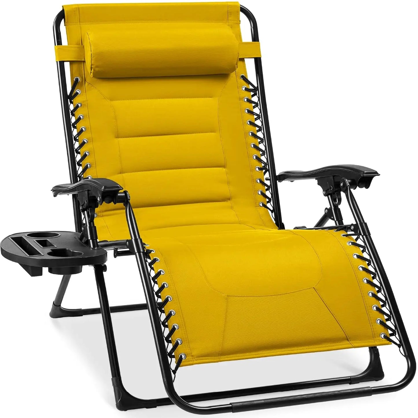 Oversized Padded Zero Gravity Chair, Folding Outdoor Patio Recliner, XL Anti Gravity Lounger for Backyard, Customized