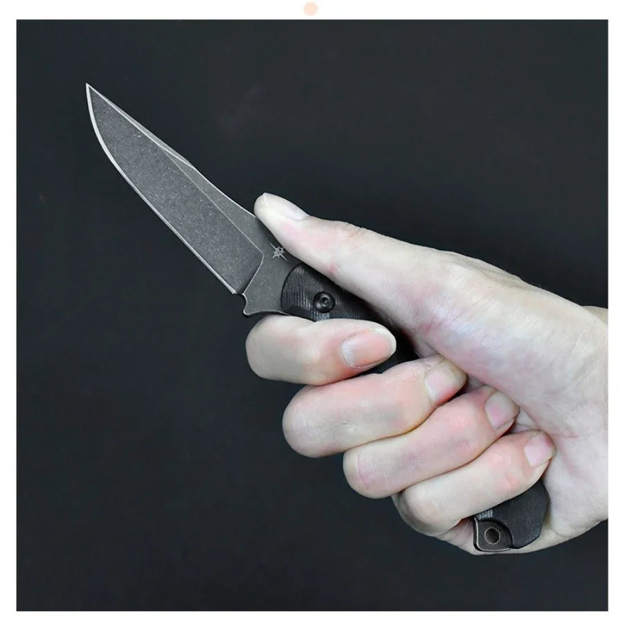 TOOR Secret Straight Knife 9Cr13Mov Blade G10 Textured Handle Outdoor High-altitude Tactical Knife - Self-defense Safety Tool