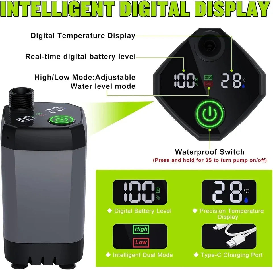 Portable Shower for Camping, 6000mAh Rechargeable Camping Shower, 4 Spray Modes