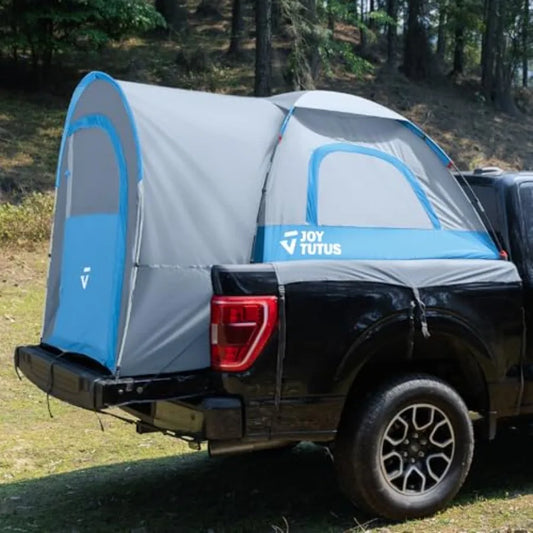 Truck Tent with Rainfly 5.5Ft-5.8Ft Straight Spacious Truck Bed Tent with Sky View Mesh Waterproof PU2000mm Double Layer for 2