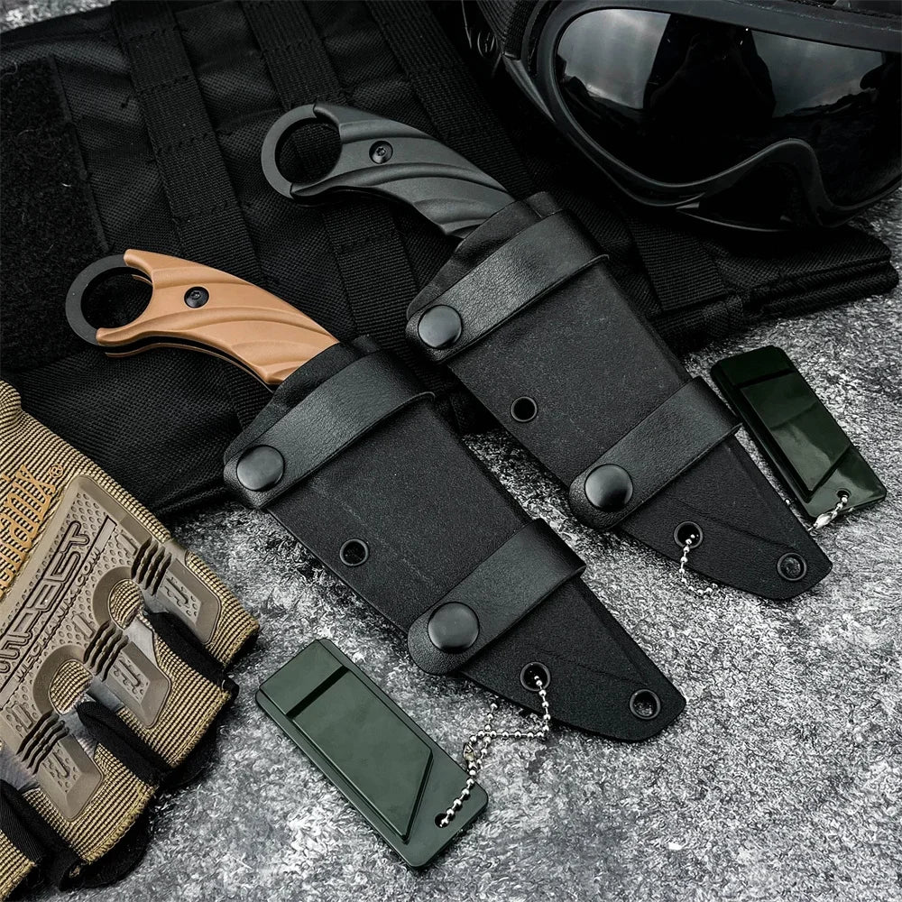 TOPS Knives C.U.T. Fixed Blade Knives with Kydex Sheath Outdoor Multi-purpose Survival Camping Fishing Full Tang Utility Tools