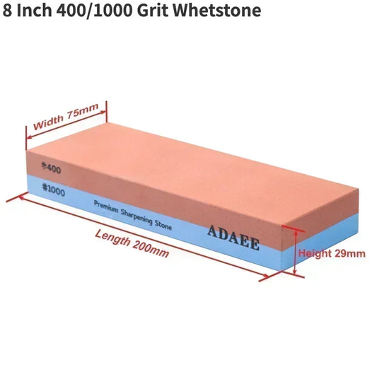 ADAEE 400 1000  Grit 8 Inch Corundum Whetstone With Size 200mm*75mm*29mm