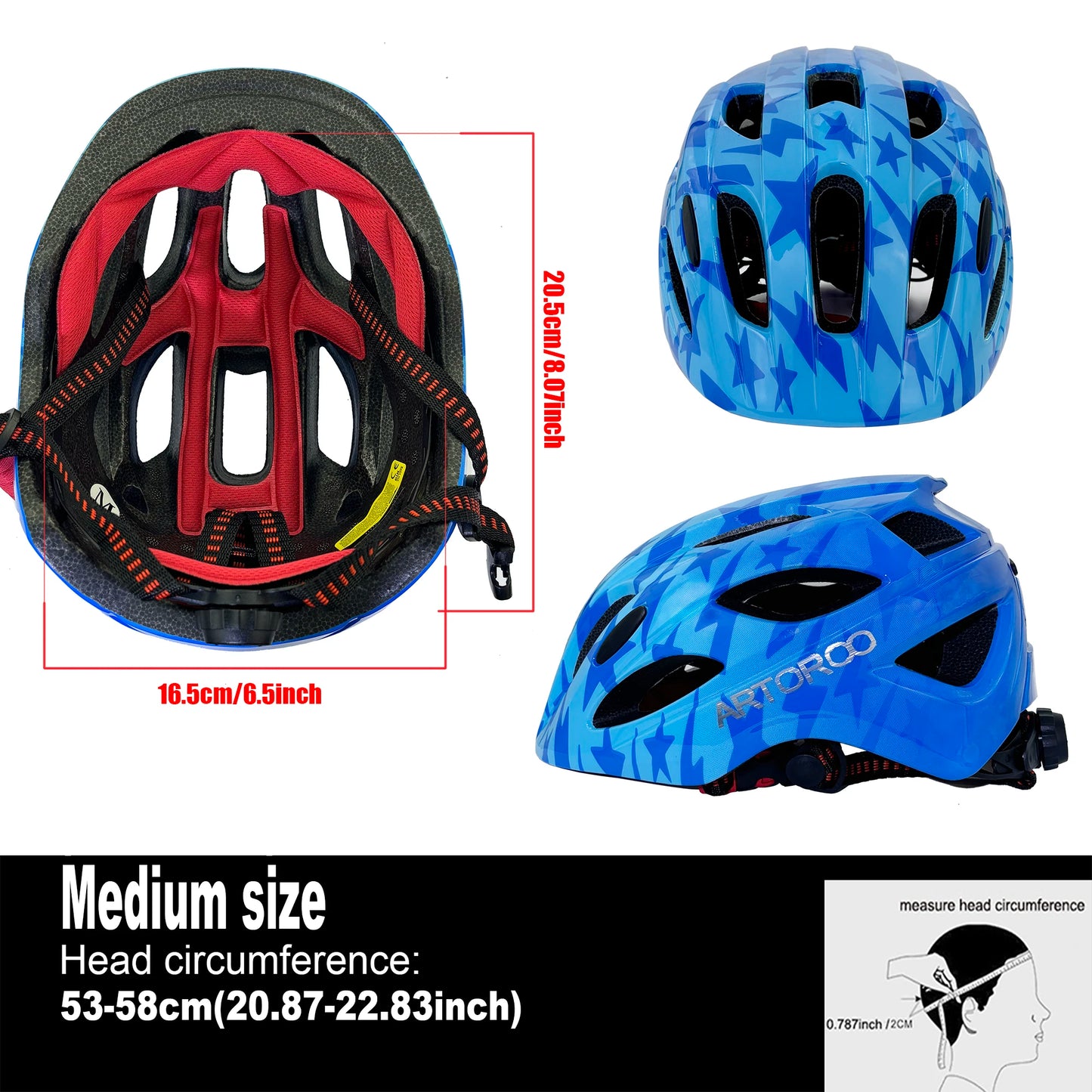 Kids Bike Helmet for Ages 4/5/6/7/8 Years Old,Sizes Adjustable Toddler Bicycle Skateboard Helmets for Child 5-8/8-14 Youth Boys