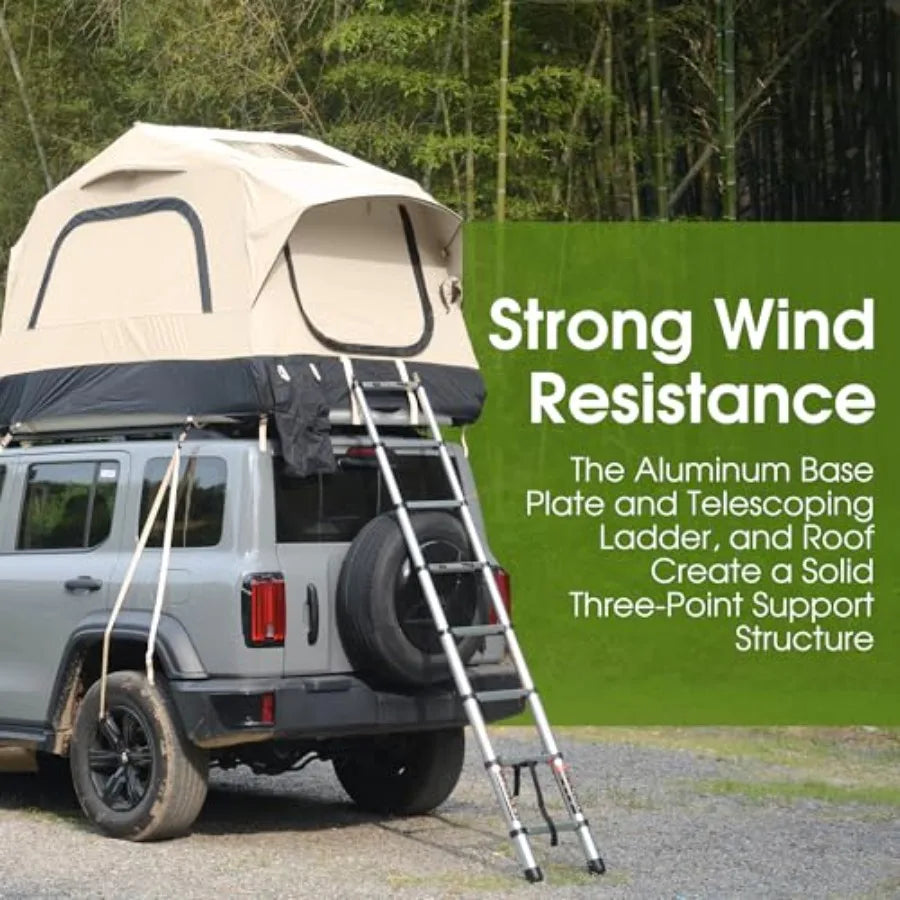 Inflatable Rooftop Tent for Car Truck 2 Person Roof Tent with Waterproof 300D Fabric Windproof Design for Overlanding and Outdo