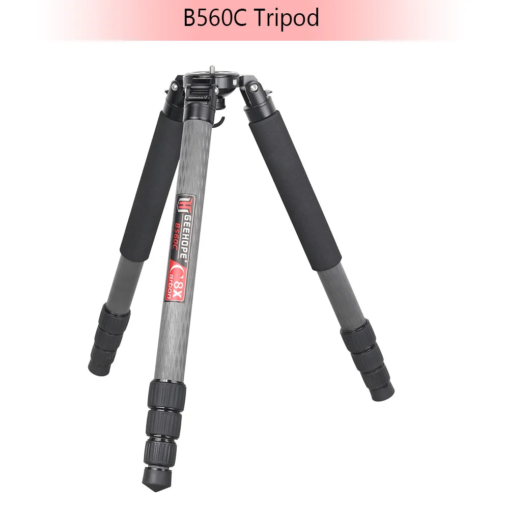 GEEHOPE B560C Professional Heavy Camera Tripod 40mm Tube 30kg Maxload Bowl Tripod Super Stable Top Bird Watching Camera Bracket