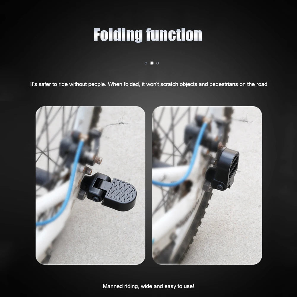 Electric Mountain Bicycle Folding Footrest Bike Rear Pedals Strong Load Capacity Foot Pegs Rear Pedals Cycling Accessories