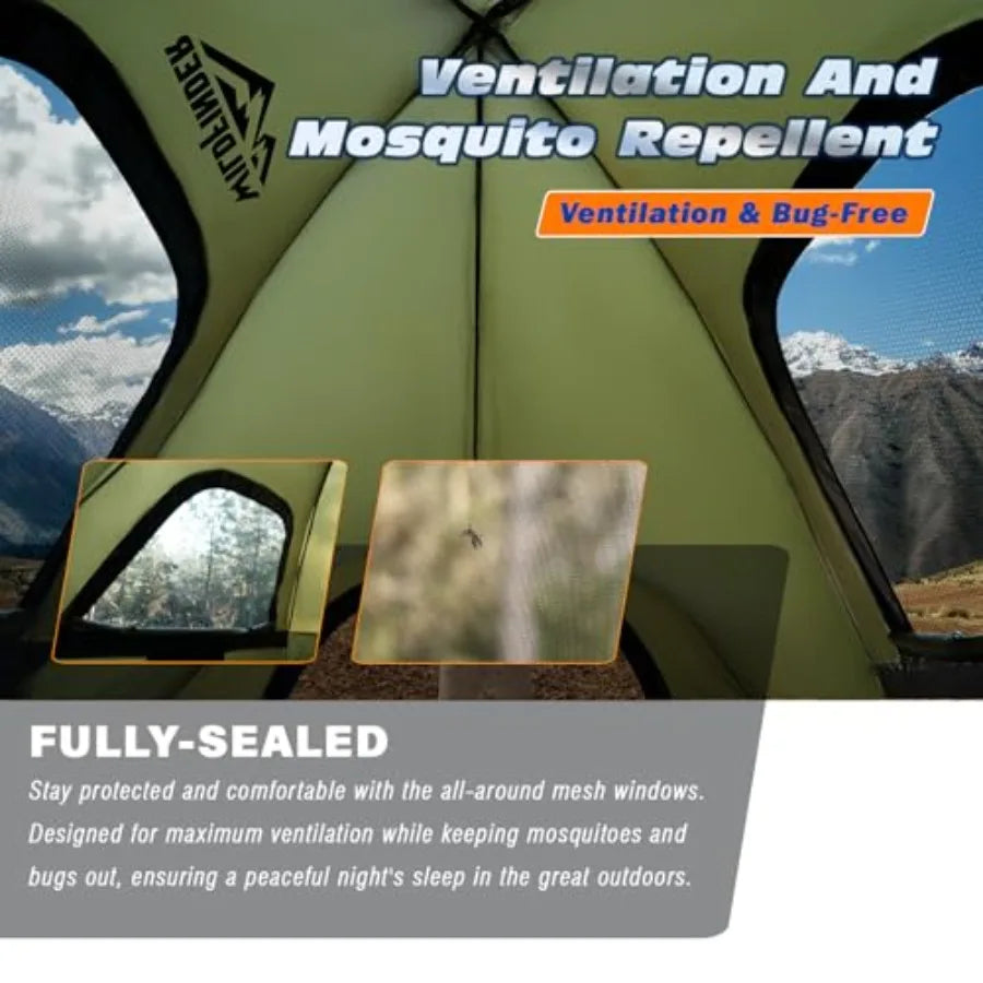 Truck Bed Tent Waterproof PU3000mm Pickup Truck Tent for Camping Bed 2-3 Person Sleeping Truck Tent Portable for Car Camping