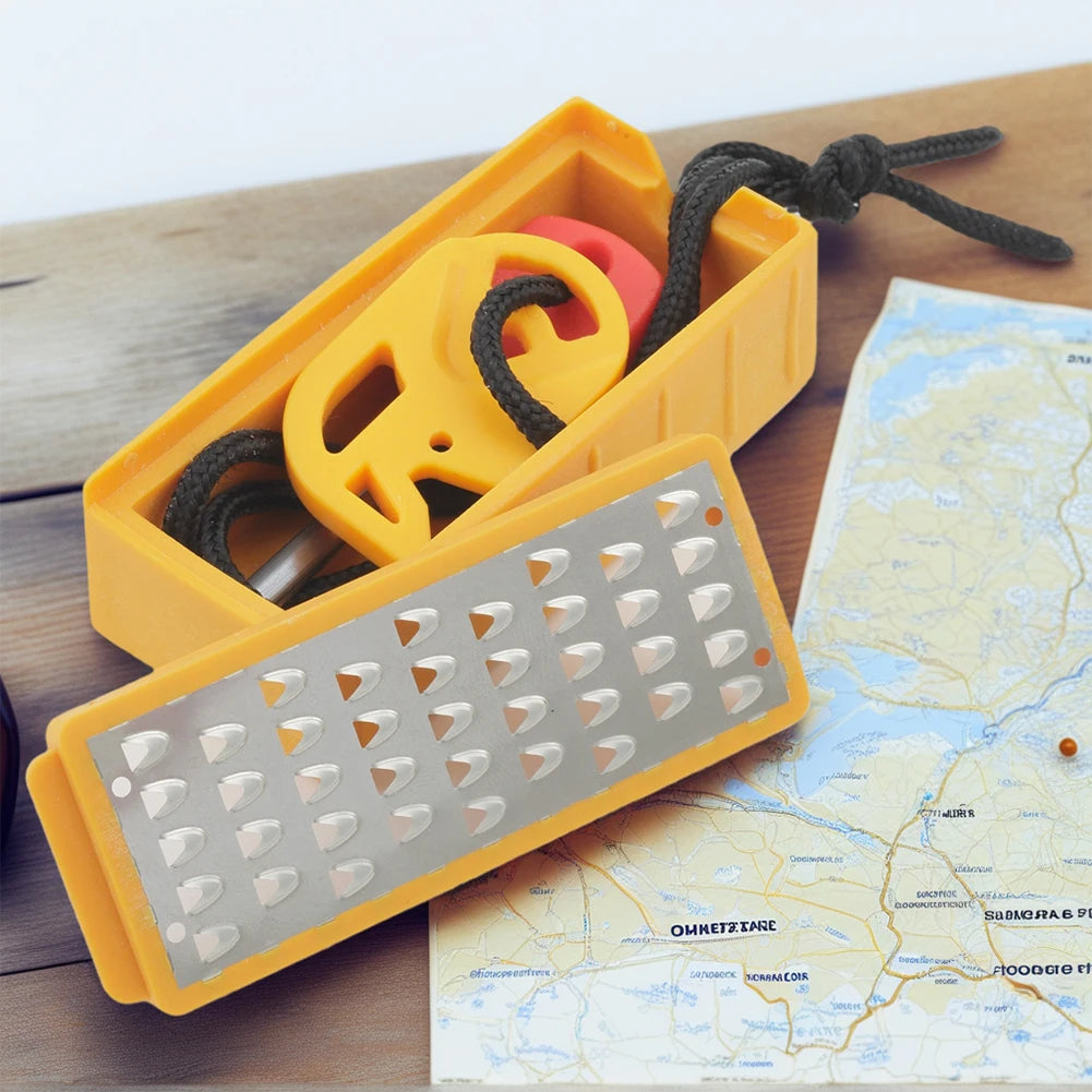 Tinder Maker with Fire Starter Tinder Maker Tool Lightweight Stainless Steel Grater Portable Outdoor Survival Tool for Camping