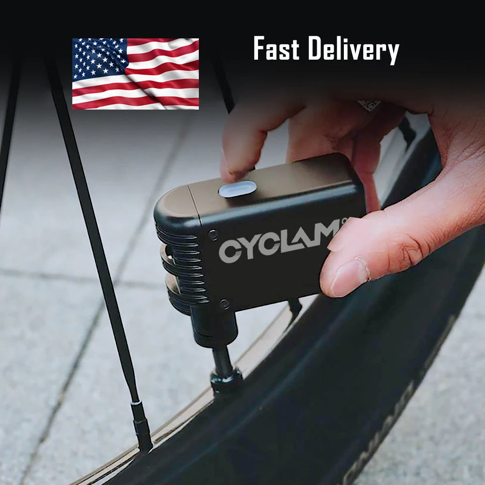 CYCLAMI A2 Mini Electric Air Pump Portable Bicycle Cordless FV AV Inflator Presta Schrader Valve Outdoor Road MTB Bike Aluminum