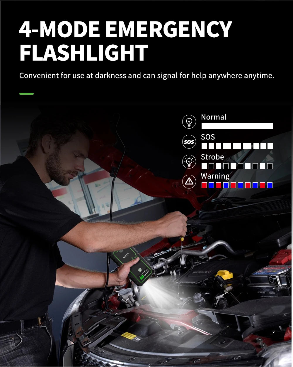 UTRAI Power Bank  4000A Jump Starter Portable Charger Car Booster 12V Auto Starting Device Emergency Car Battery Starter