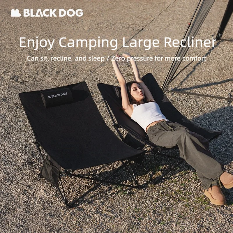 Blackdog Camping Chair With Pillow Lounge Office Nap Home Use Recliner Outdoor Foldable Beach Fishing Tourist Chairs