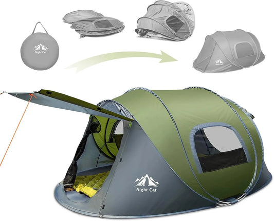 2-Person Waterproof Pop-Up Camping Tent: Instant Setup, Family-Friendly for Outdoor Adventures
