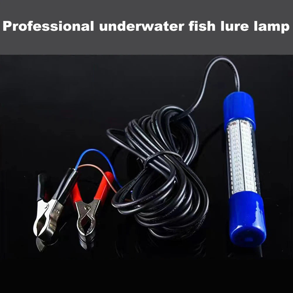 Underwater Fishing Light 50W Fish Lure Bait Finder Lamp 12-24V Submersible Boat Lamp Waterproof for Squid Shrimp Krill