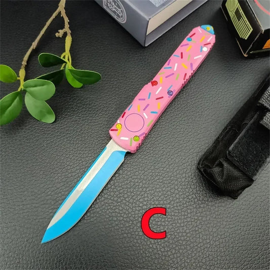 Mic Folding Knife UT85 D2 Blade Aluminum Alloy Handle High Quality Outdoor EDC Camping Hiking Hunting Pocket Knives