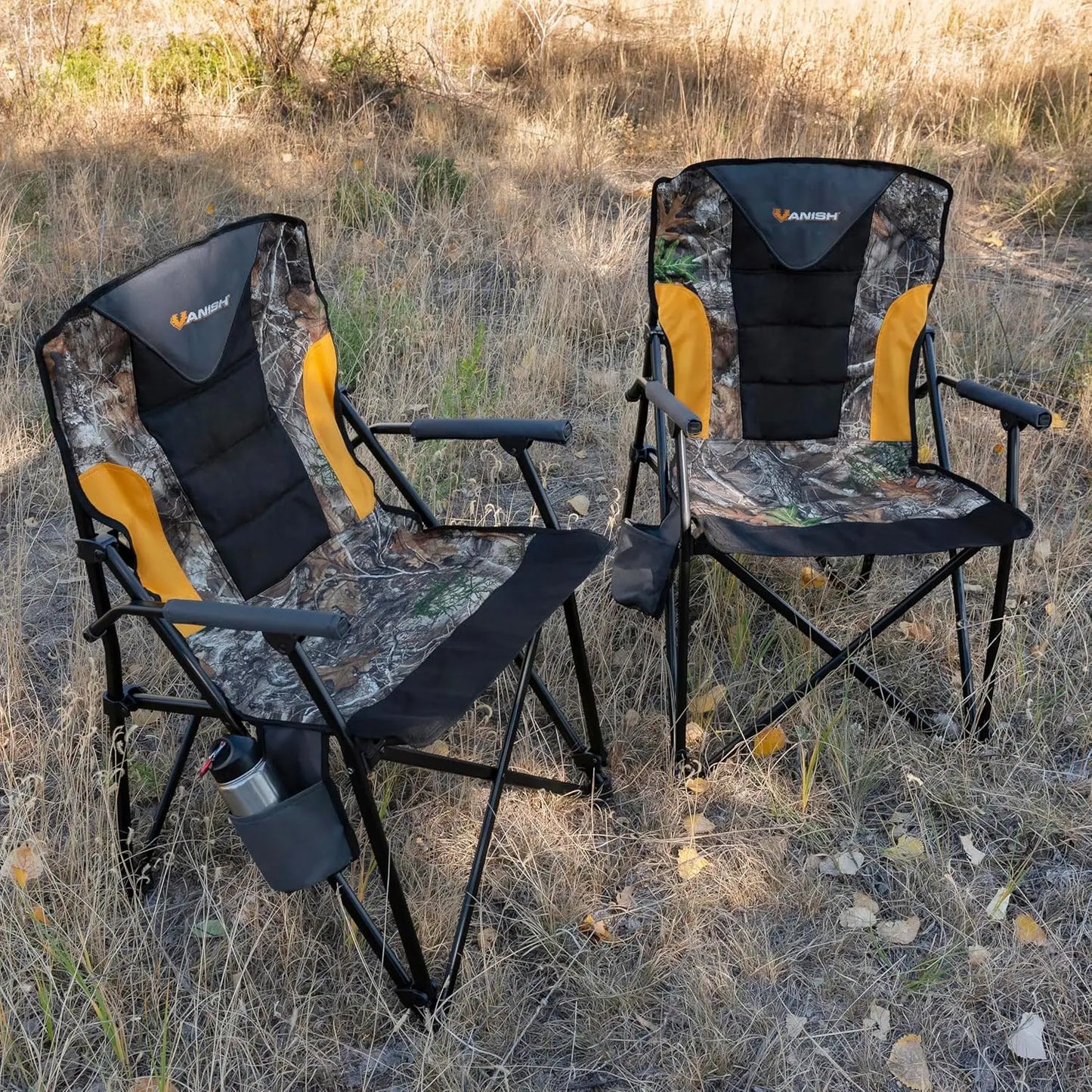 Vanish Padded Armchair with Backrest, Realtree Edge Camo