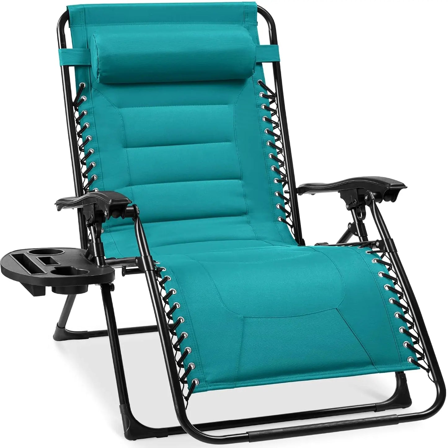 Oversized Padded Zero Gravity Chair, Folding Outdoor Patio Recliner, XL Anti Gravity Lounger for Backyard, Customized