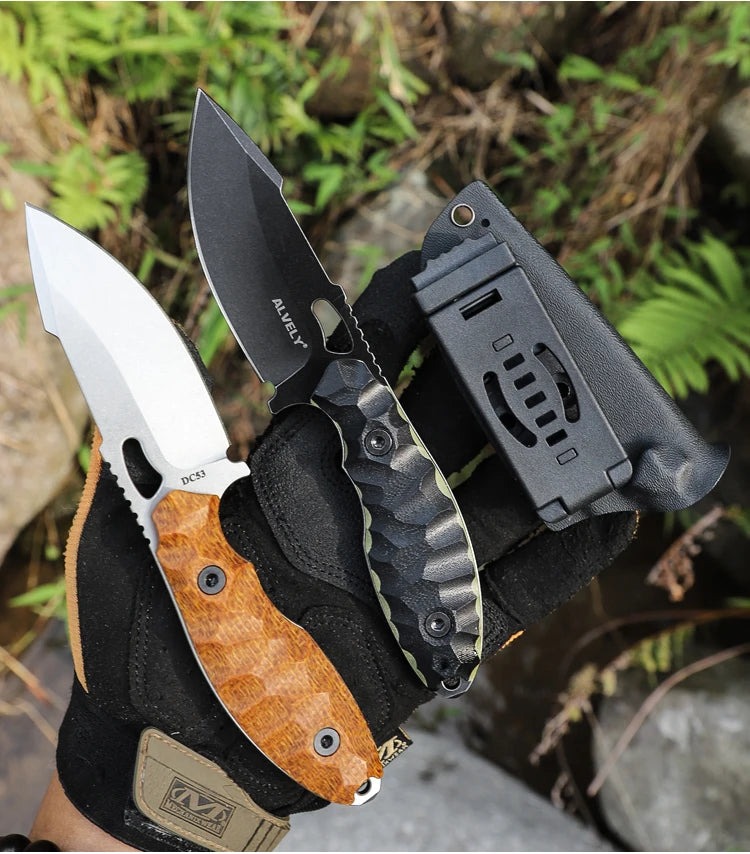Outdoor Tactical Knife, DC53 Steel Fixed Blade, Men's EDC Knife, Outdoor Camping & Exploration, Fishing & Hunting Knife