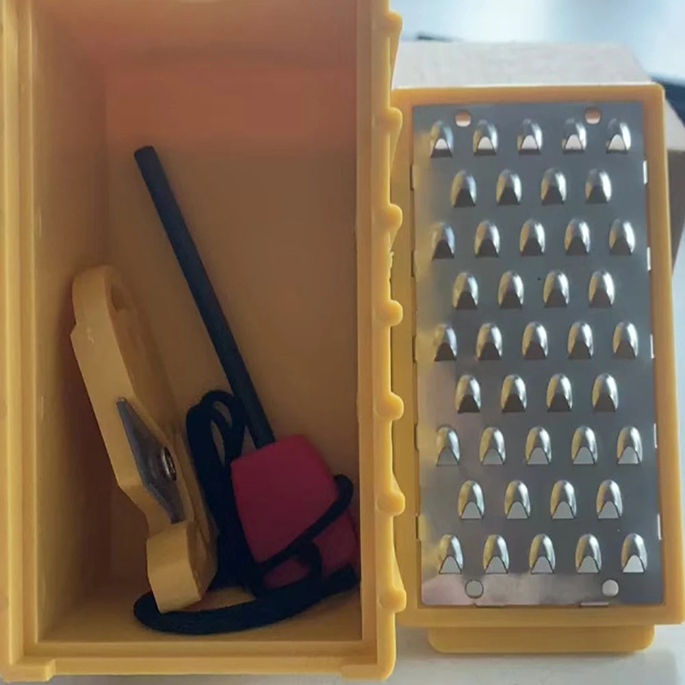 Tinder Maker with Fire Starter Tinder Maker Tool Lightweight Stainless Steel Grater Portable Outdoor Survival Tool for Camping