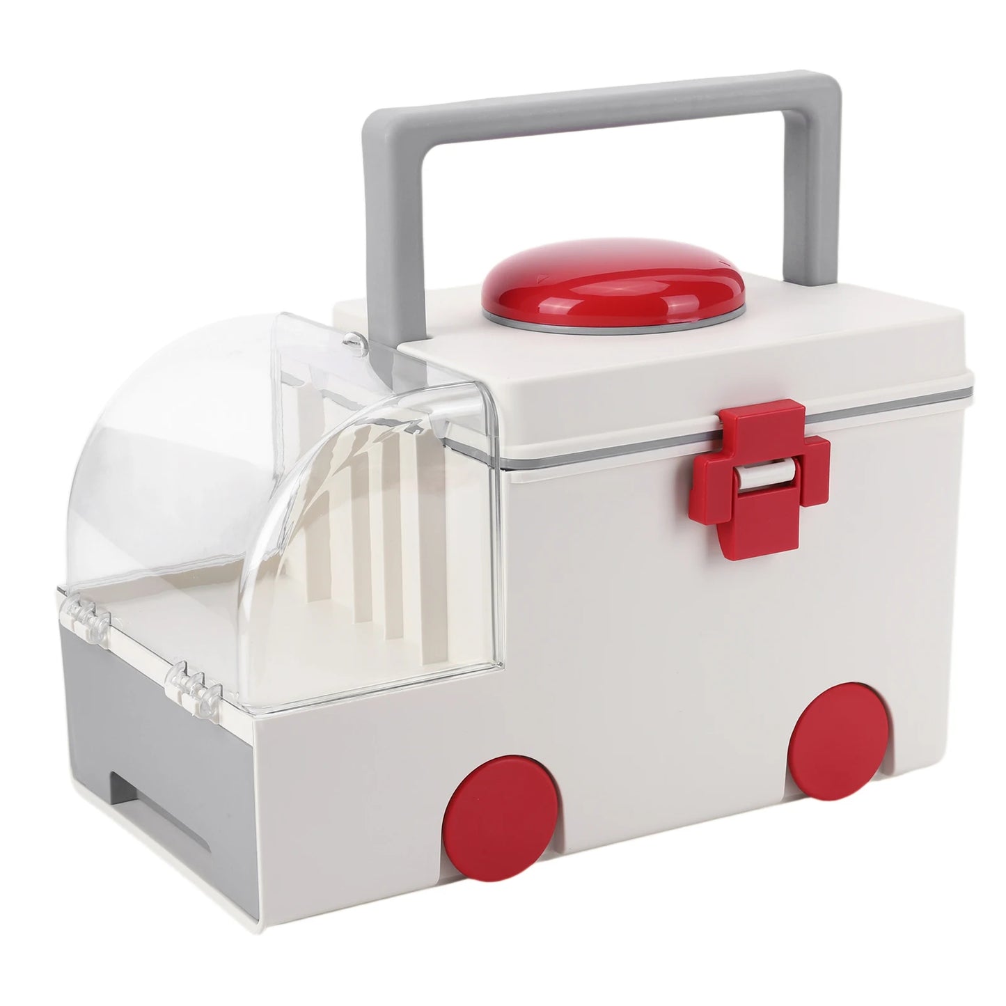 Car-Shaped Household Medicine Box Large Capacity Home Medicine Organizer Wear Resist Plastic First Aid Kit for Room Decor