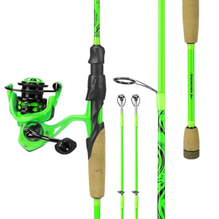 Zephyr Dual-tip Fishing Rod Reel Combo Dual Tips Section for Different Powers IM6 Graphite 2Pc Blanks KastFlex Technology Rubbe