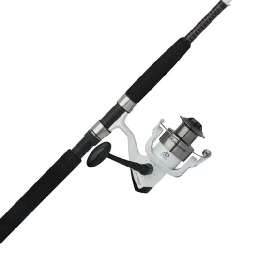 7' Catfish Spinning Fishing Rod and Reel Combo with Clear Tip Design 7' 2-Piece Moderate Fast Action Rod in Ugly Tech Construct