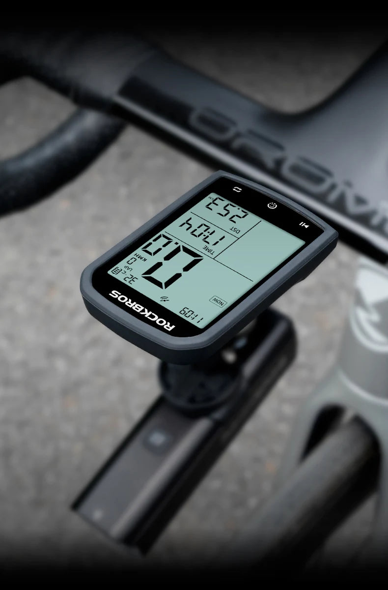 ROCKBROS Wireless GPS Bicycle Computer - Speed Measurement, Positioning, Odometer with Cadence Sensor for Mountain Road Cycling